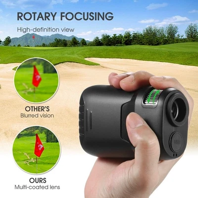 800M/1000M/1200M Golf Rangefinder 6X Magnification USB Charging Range Finder W F - Image 1 of 4