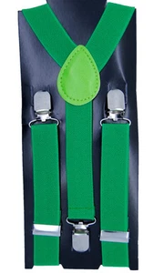 Babies, Boys, and Girls Clip-on "Green" Y-Back Children Elastic Suspender - Picture 1 of 1