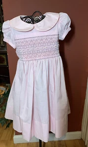 Custom Girls Sz. 4 Smocked Pink Dress - easter - Picture 1 of 4