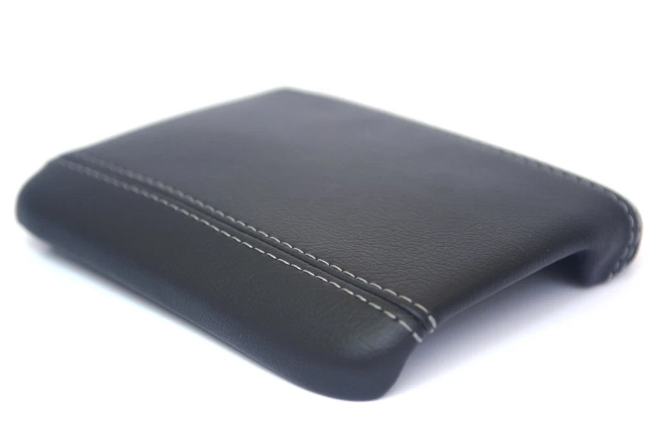 Se adapta a 08-12 Volvo C30-C70-S40-V50 reposabrazos de cuero sintético cubierta de consola gris oscuro Foto 1 de 2