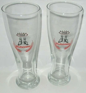 2er SET RETRO 1948 BUDWEISER GROSSE PILS BIERGLÄSER 16 Unzen - Bild 1 von 1