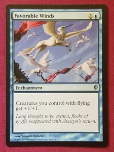 Magic The Gathering CONSPIRACY FAVORABLE WINDS blue card MTG - Picture 1 of 2