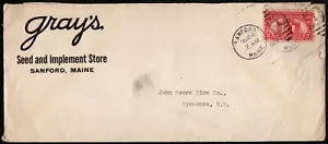 US - 1930 - Sanford Maine Small Town Cover - Seed & Implement Store Ad with #627 - Picture 1 of 1