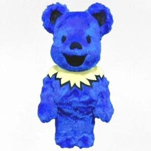 BE@RBRICK GRATEFUL DEAD DANCING BEARS COSTUME Ver. BLUE 1000% Medicom Toy Japan - Picture 1 of 6