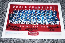 1958 BALTIMORE COLTS SIGNED 8.5X11 TEAM PHOTO BY 3