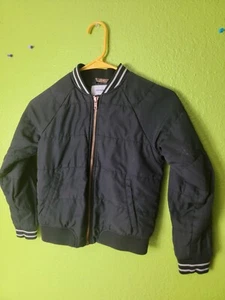 Old Navy Youth Bomber Jacket Coat Black Medium 8 - Picture 1 of 6