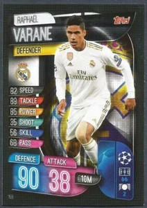 TOPPS CHAMPIONS LEAGUE MATCH ATTAX 2019-20- #158-REAL MADRID-RAPHAEL VARANE - Picture 1 of 1