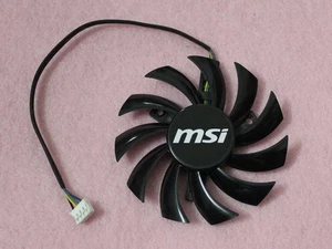 75mm MSI Video Card Single Fan Replacement 40mm 4Pin PLD08010S12HH 0.35A R83a - Picture 1 of 3
