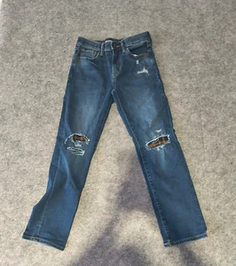 Old Navy 360 Stretch Slim Distress Medium Wash Blue Denim Jeans Women's Size 12 - Picture 1 of 9