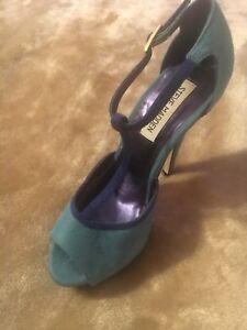 Steve Madden 麂皮蓝色高跟鞋女式| eBay