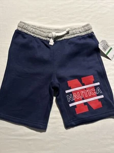 Nautica Toddler Boys Solid Fleece Logo Shorts - J Navy - Size: Large (6) -NWT - Picture 1 of 14