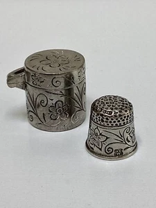 A E Williams Pewter Thimble In Metal Trinket Box - Picture 1 of 8