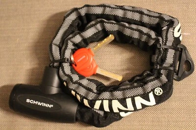 New SCHWINN Heavy Duty Cloth Wrapped Bike Lock Cable w/ 2 Keys - Brand New - Image 1 of 2