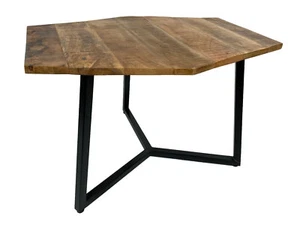 Beistelltisch Wohnzimmer nachhaltig Lyon Metall-Gestell schwarz/weiß - Picture 1 of 20