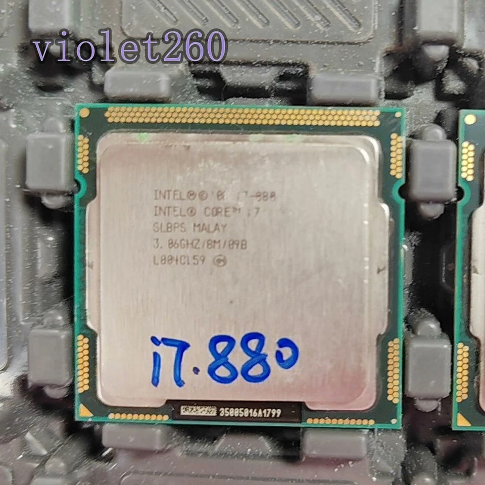Intel Core i7-880 Quad Core 3.06GHz 8MB Socket LGA1156 95W SLBPS CPU Processor - Image 1 of 1