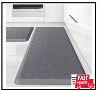 Alfombrilla de cocina [2 piezas] Alfombrilla acolchada antifatiga, impermeable antideslizante  Foto 1 de 2