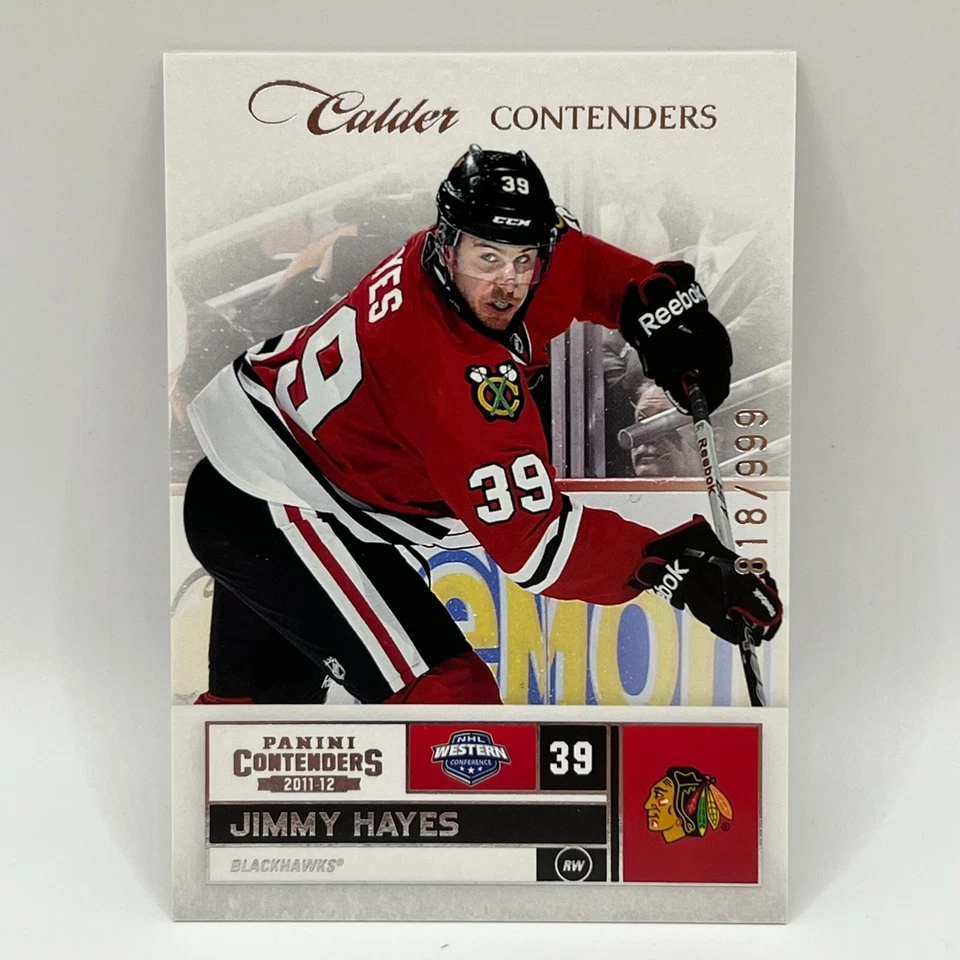 2011-12 Panini Contenders Jimmy Hayes RC #268 /999 - Image 1 of 2