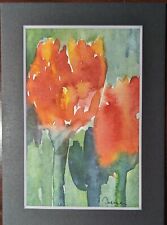 Tulips - Original art 5 x 7 Watercolor painting