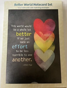 100% Recycled Paper, Better World Notecard Set (8 5x7 Notecards & Envelopes) - Picture 1 of 2
