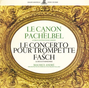 PACHELBEL Canon, 2 Suites FASCH Trumpet Concerto ANDRE PAILLARD ERATO STU-70468 - Imagen 1 de 3