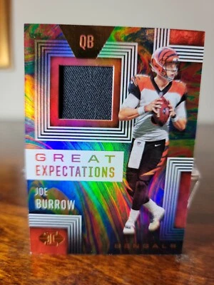 2020 ILLUSIONS JOE BURROW GREAT EXPECTATIONS JERSEY ROOKIE RC PATCH - Image 1 of 3