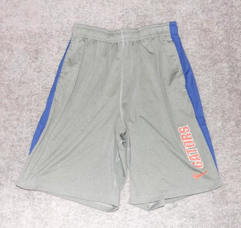 Nike Florida Gators Basketball Shorts Dri Fit Gray Blue Orange Size L Mens Cover
