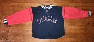 Vintage 90s B.U.M Equipment 1/4 Zip Sweatshirt Youth Size Large/14 - Picture 1 of 5