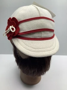 Lil Stormy Kromer Girl's Hat XL Benchwarmer Petal Pusher Red & White Child's Cap - Picture 1 of 10