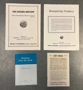 Lot of 4 Vintage Tracts Booklets by Howard B. Rand Destiny Publishers Prophecy - Picture 1 of 14