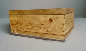 Hand Made Birds Eye Maple & Pine/Mixed Woods Utilitarian Storage Box 13x9x6 - Picture 1 of 11