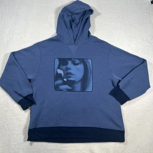 Felpa Taylor Swift Midnights con cappuccio blu grafica taglia M - buone condizioni - Foto 1 di 8