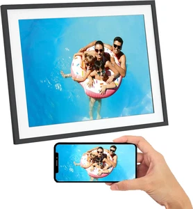 AGFA PHOTO - Cornice Digitale 17" Ad Alta Risoluzione Con Touch Screen, Wi-Fi, M - Foto 1 di 12