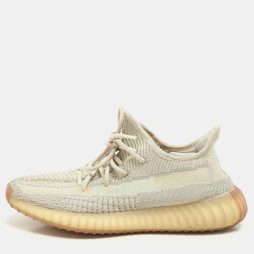 Sneakers basse Yeezy x Adidas beige maglia tessuto Boost 350 V2 "Citrin" taglia 39