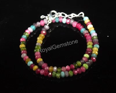 Perline Rondelle Arcobaleno Da 4Mm, Perline Arcobaleno, Perline Candy Facettate - Immagine 1 di 3