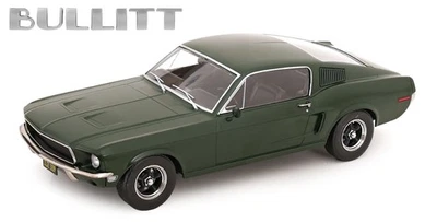 KK Scale 1:12 FORD MUSTANG GT FASTBACK “BULLITT” FLAT GREEN WITH OPENINGS - Immagine 1 di 4