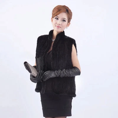 Jacket Genuine Farm Mink Fur Vest New Sleeveless Winter Waistcoats Arrivals - Image 1 of 4