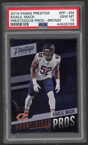2019 Panini Prestige Khalil Mack PSA 10 GEM MINT Prostigious Pros Bronze /25 - Picture 1 of 2