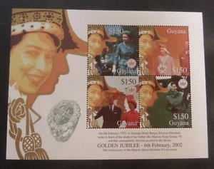 Guyana 2002 Golden Jubilee Sheetlet MNH UM unmounted mint - Imagen 1 de 1
