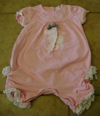Niñas LE TOP Conjunto CANICHE ROSA Talla 6 Mos Boutique Encaje Lazo Brilla HERMOSO Foto 1 de 4