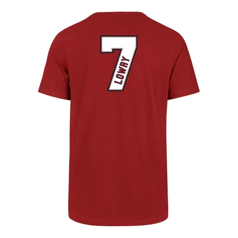 Men's Toronto Raptors Kyle Lowry Red 47 Brand Name Number T-Shirt Basketball Cover