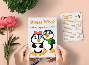 40 Baby Shower Game Cards 'Guess Who' Mommy or Daddy - Picture 1 of 3