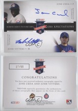 2008 TRISTAR PROjections GR8 Xpectations Dual /50 Jose Ceda Josh Vitters Auto