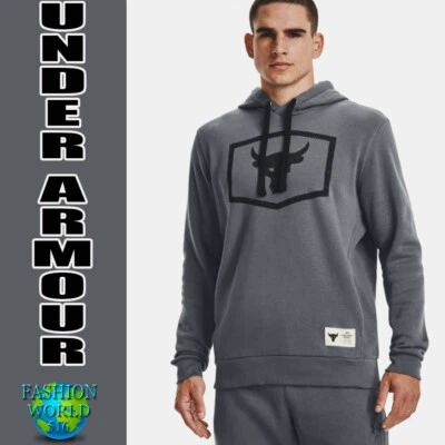 Under Armour Project Rock Fleece Training Hoodie Men's Size Large Gray 1369937 - Image 1 of 4