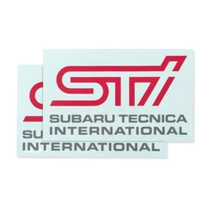 Genuine OEM SUBARU STI Sticker 2 Sheets STSG14100291 Cherry Red 2.7x4.9 in WRX - Picture 1 of 3
