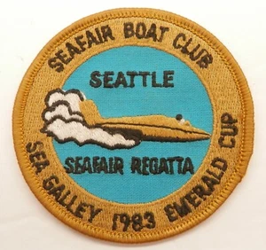 Toppa da corsa idroplano vintage oro 1983 Seattle Seafair Regatta Coppa di Smeraldo - Foto 1 di 2