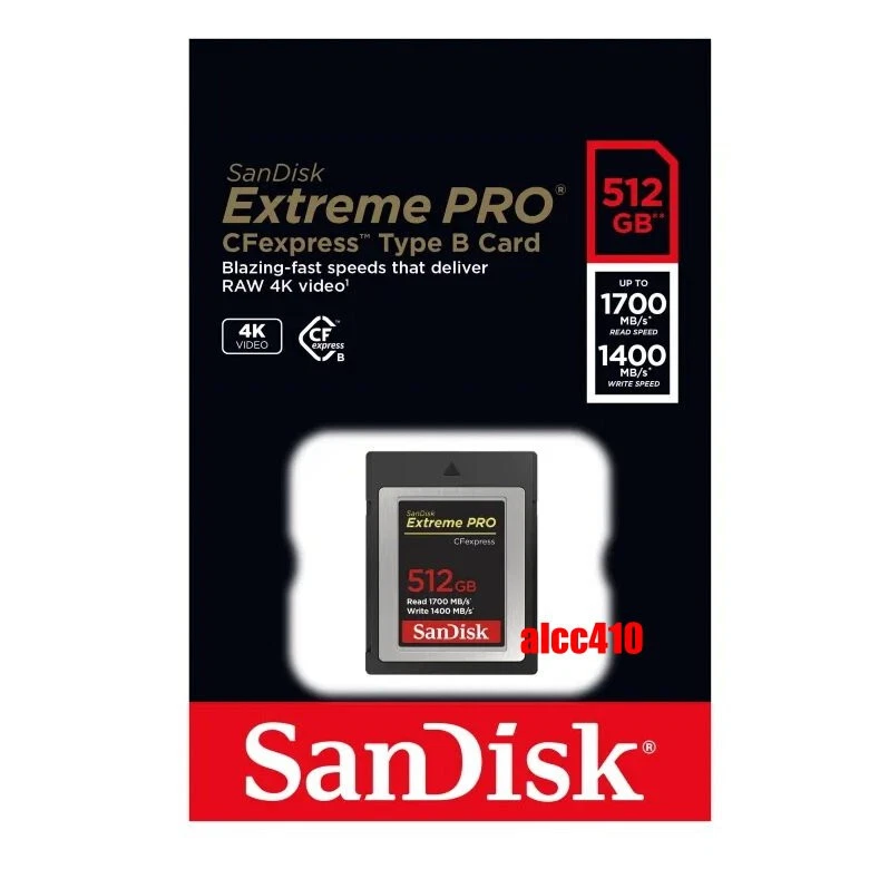 Sandisk 512GB CFexpress Type B Memory Card SDCFE-512G Read 1700MB/s AU - Image 1 of 1