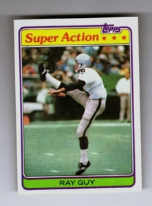 1981 Topps Ray Guy Super Action card # 186  Oakland Raiders  KICKER - Picture 1 of 3