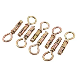 8-Pieces Closed Hook Eye Bolt Shield Wall Anchor Expansion Bolts - 6mm - Picture 1 of 8