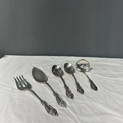 Community SILVER ARTISTRY 5 pieces Serving Fork & Ladle Pie Spoons Silverplate M - Image 1 of 4