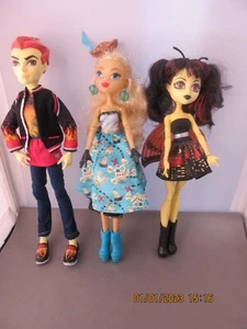 Monster High (3) Dolls Luna Mothews Heath Burns Dayna Treasura Jones Good Cond.! - Picture 1 of 10